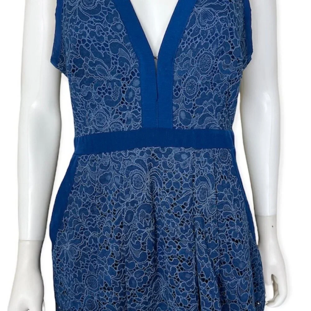 Free People Lovely In Love Lace Dress in Brilliant Blue - sz Medium
